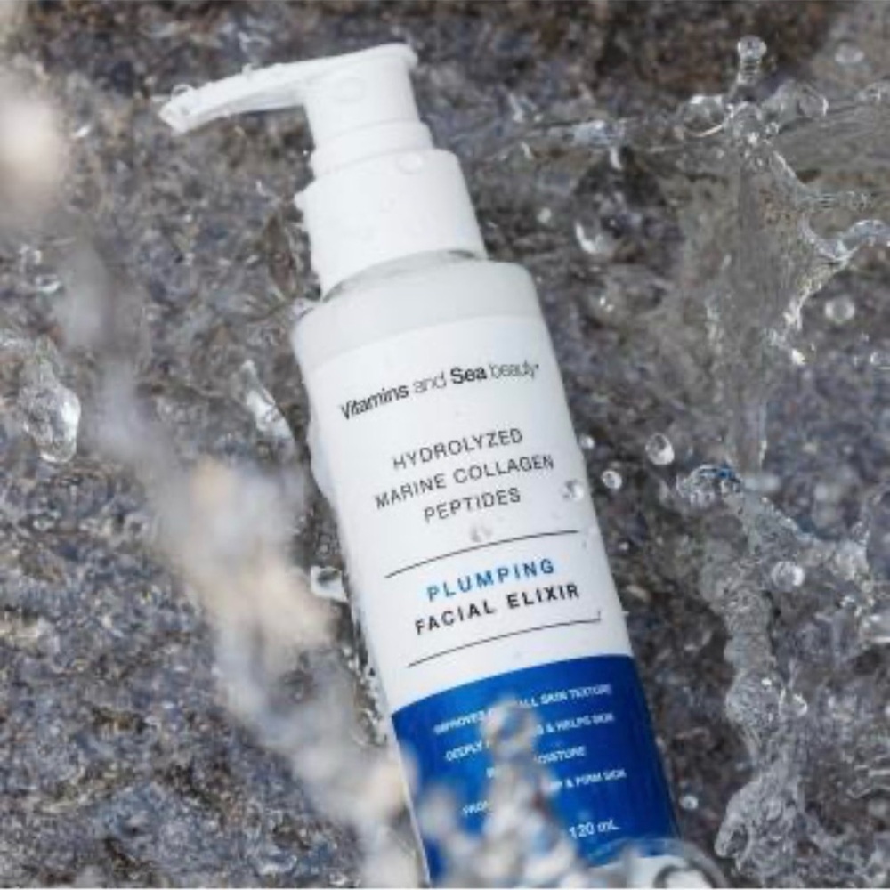 Vitamins and Sea Plumping Facial Elixir — White & Blue